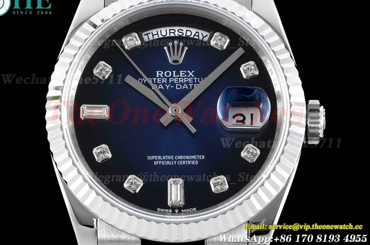 A2836 Pres Gradient RAF 36mm SS SS DayDate Dial Blue 0303